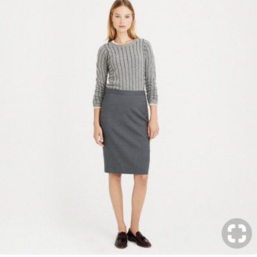 Gray Giorgio Armani  black label wool skirt